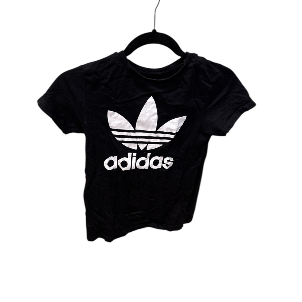 Adidas Kids Black and White Logo Tee